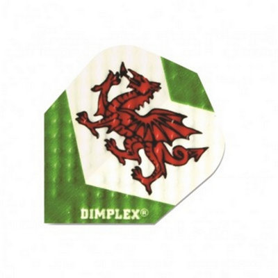 Harrows Dimplex Welsh Dragon Dart Flights (Pack Of 3) White/red/green (One Size) from B&Q