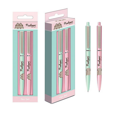 Pusheen Botanical Pen Set (Pack Of 2) Pink/green/brown (One Size)