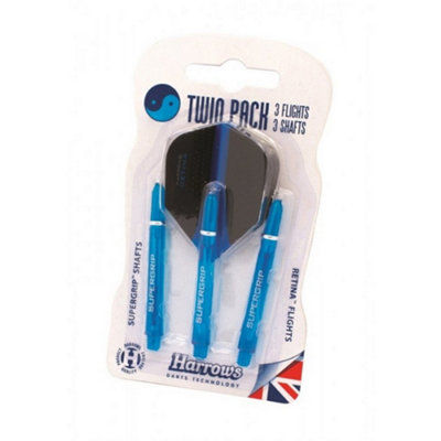 Harrows Dart Flights Set (Pack Of 2) - Blue/Black - Image 3