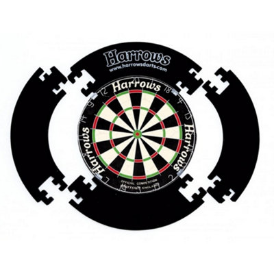 Harrows Dartboard Surround Black/white (One Size) from B&Q