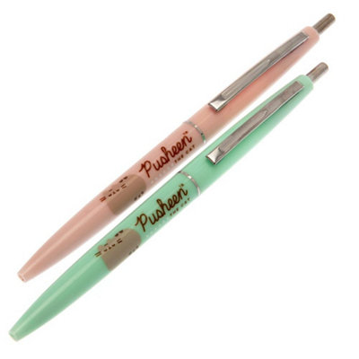 Pusheen Ballpoint Pen Set (Pack Of 2) Mint Green/pink (One Size)