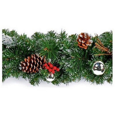 Premier (One Size, Silver) Christmas Dressed Garland - Image 3