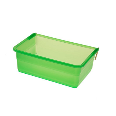 Eton Plastic Rectangle Poultry Feeder Green (800Ml) from B&Q