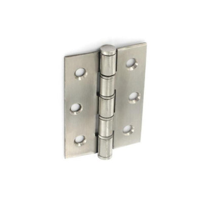 Securit Stainless Steel Butt Hinges (Pack Of 2) Silver (One Size)