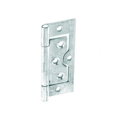 Securit Zinc Plated Flush Hinge (Pack Of 2) Silver (75mm) from B&Q