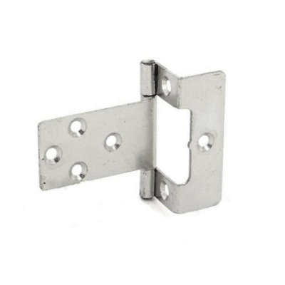Securit Zinc Plated Flush Hinge (Pack Of 2) Silver (50mm) from B&Q