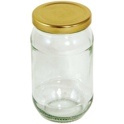 Tala Round Preserving Jar Clear/gold (900G) from B&Q