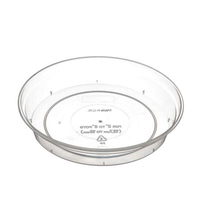 Stewart Plant Pot Saucer Clear (130mm X 130mm X 24mm) from B&Q