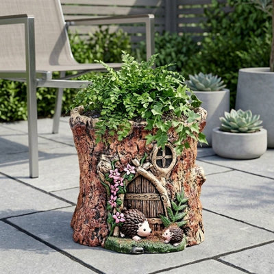 Hedgehog Woodland Door Garden Planter Pot from B&Q