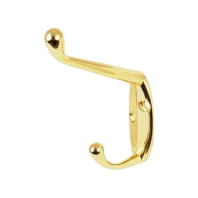 Securpak Coat Hook Gold (105mm) from B&Q