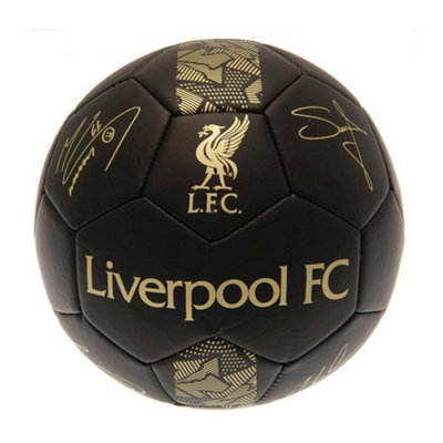 Liverpool Fc Phantom Signature Football Matt Black/gold (1) from B&Q