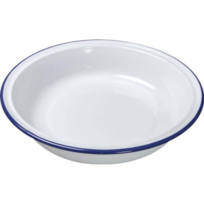 Nimbus Round Pie Dish White/blue (26Cm) from B&Q