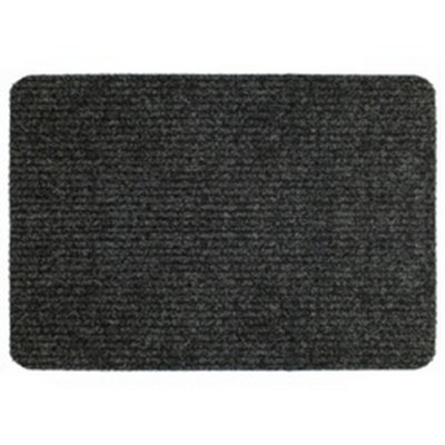Groundsman Basic Ribbed Indoor Door Mat Anthracite (40Cm X 60Cm) from B&Q