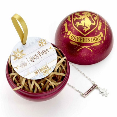 B&Q -  Gryffindor Christmas Bauble Maroon/gold (One Size)