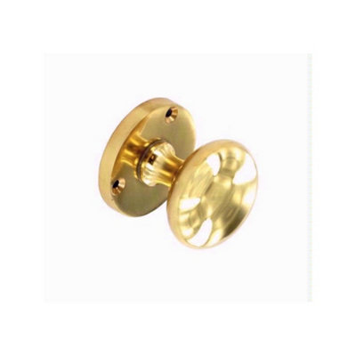 Securit Victorian Mortice Knob (Pack Of 2) Br (60mm) from B&Q