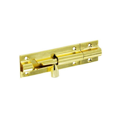 Securit Br Door Bolt Gold (63mm) from B&Q