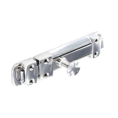 Securit Chrome Door Bolt Silver (150mm) from B&Q