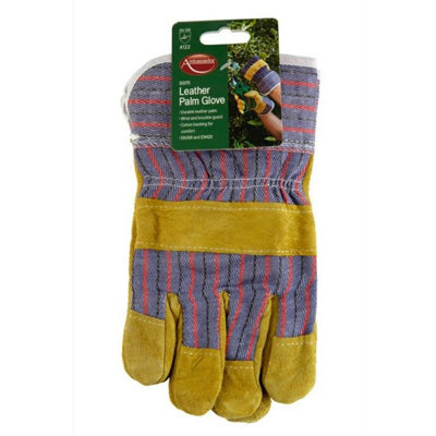 Ambador Unisex Adult Leather Palm Gardening Gloves from B&Q