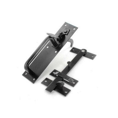 Securit Suffolk Latch Black (180mm) from B&Q