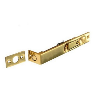 B&Q Gold Securit Br Flush Bolt (150Mm)