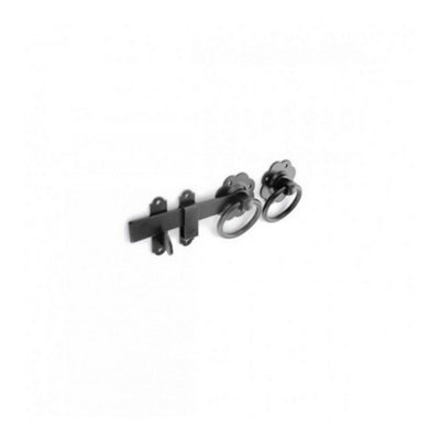 Securit Ring Gate Latch Black (150mm) from B&Q