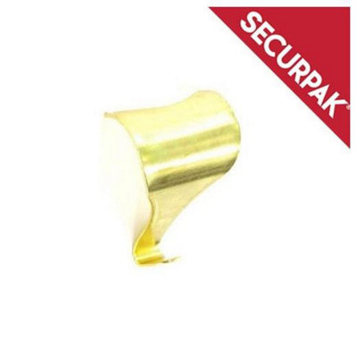 Securpak Moulding Hooks (Pack Of 3) Gold (50mm) from B&Q
