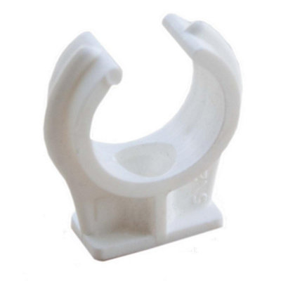 Oracstar Pipe Clips (Pack Of 8) White (One Size) from B&Q
