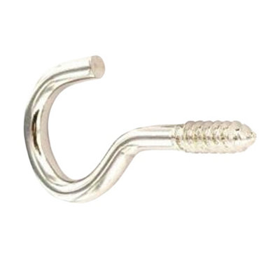 Securpak Nickel Plated Curtain Hooks (Pack Of 50) Silver (One Size) from B&Q