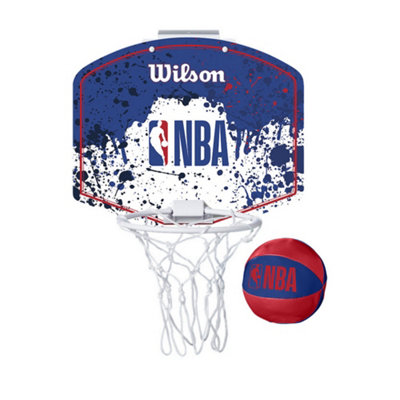  - Wilson Nba Mini Basketball Hoop Set White/blue/red (One Size)