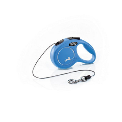 B&Q Blue Flexi New Clic Retractable Dog Lead (8M) Small
