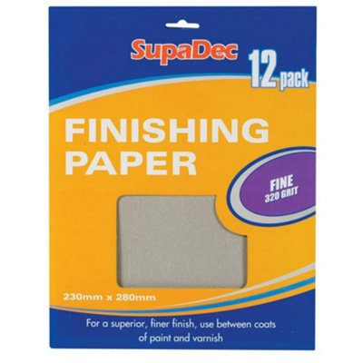 Supadec Sandpaper (Pack Of 12) Grey (280mm X 230mm) from B&Q