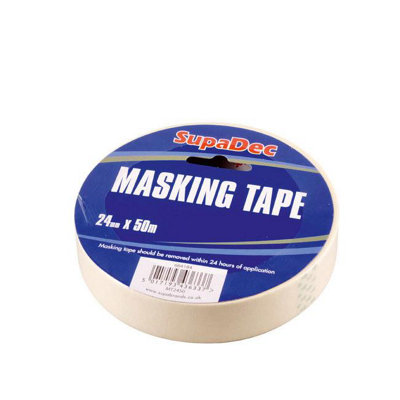 Supadec Masking Tape White (50M X 18mm) from B&Q