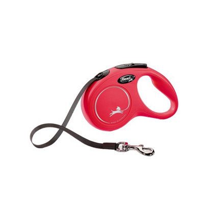 Flexi New Clic Small Retractable Dog Lead Red (5M) from B&Q