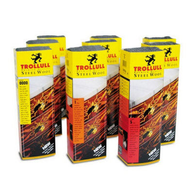 Trollull Grade 000 Steel Wool Rolls Silver (One Size) from B&Q