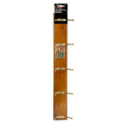 Supahome Antique Look Pine Coat Rack Brown/gold (One Size) from B&Q