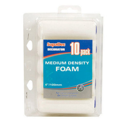 B&Q Supadec Foam Mini Roller (Pack Of 10) (100Mm) White