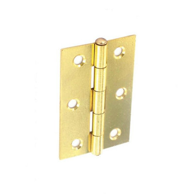 Securit Br Plated Butt Hinges (Pack Of 2) Gold (75mm) from B&Q