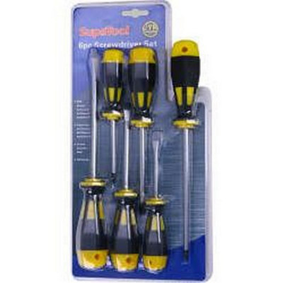 Supatool Screwdriver Set (Pack Of 6) Black/yellow (One Size) from B&Q