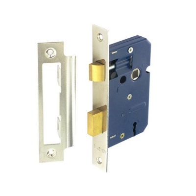 B&Q Securit Nickel Plated Sash Lock (75Mm) Silver