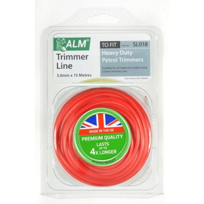 Alm Trimmer Line Red (15M X 3mm) from B&Q