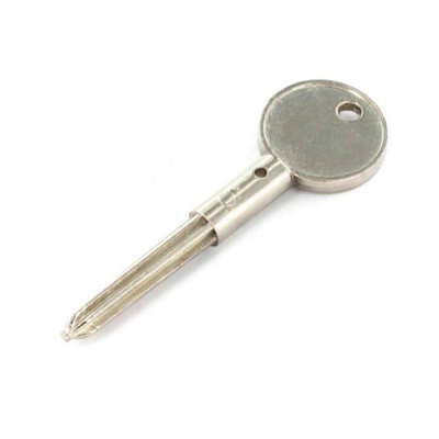 Securit Security Bolt Key Silver (One Size) from B&Q