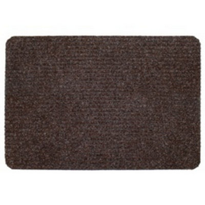 Groundsman Basic Ribbed Indoor Door Mat Dark Brown (50Cm X 80Cm) from B&Q