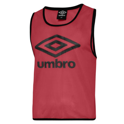 - Umbro Childrens/kids Training Bib Vermillion/black (S-M)