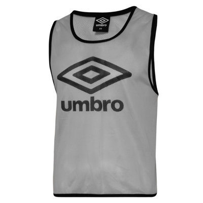  - Umbro Childrens/kids Training Bib High Rise Grey/black (L-Xl)