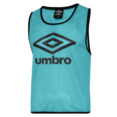  - Umbro Childrens/kids Training Bib Aqua Blue/black (S-M)