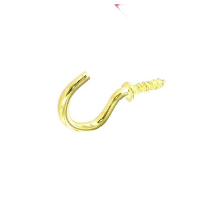 Securpak Br Plated Cup Hooks (Pack Of 20) Gold (38mm) from B&Q