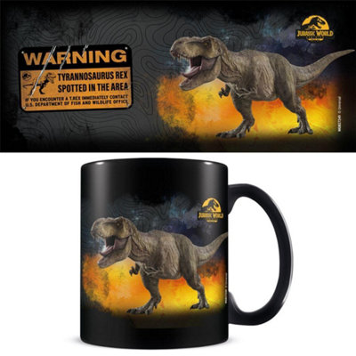 Juric World: Dominion T-Rex Mug Black/grey/yellow (One Size) from B&Q