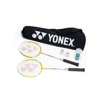 Yonex 2 Player Badminton Set (Pack Of 5) Black/white/yellow (One Size) from B&Q