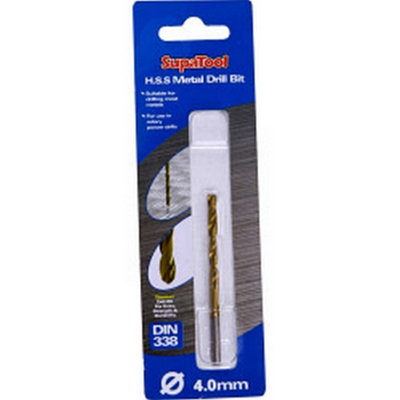 Supatool Titanium Hss Drill Bit Brown (75mm X 4mm) from B&Q
