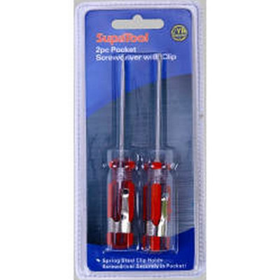 Supatool Screwdriver Set (Pack Of 2) Red (One Size) from B&Q